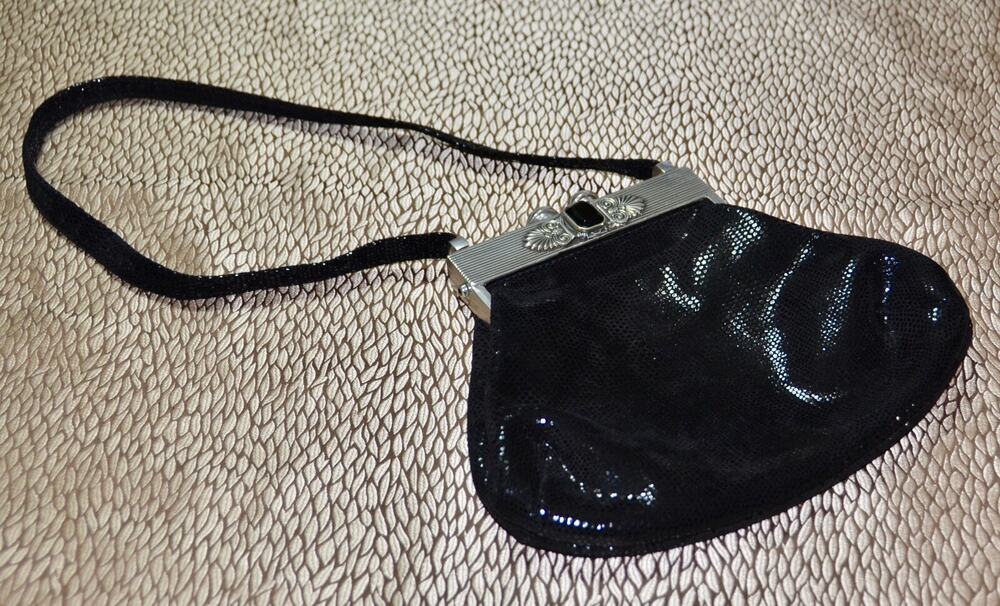 Moulin Rouge Metal Closure Black Gem Handbag James Culver